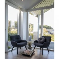 HOUSE NORDIC Fauteuil En Tissu Anthracite FOLK -Magasin Joss & Main fauteuil en tissu anthracite folk design 1216315 4 1140x1140