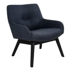 HOUSE NORDIC Fauteuil En Tissu Anthracite FOLK