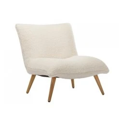 Vente-unique Fauteuil En Tissu Sherpa Effet Peau De Mouton PEPITA - Blanc -Magasin Joss & Main fauteuil en tissu sherpa effet peau de mouton pepita blanc 7367900 18523772 1200x1200