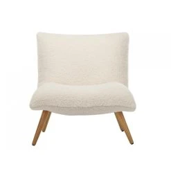 Vente-unique Fauteuil En Tissu Sherpa Effet Peau De Mouton PEPITA - Blanc -Magasin Joss & Main fauteuil en tissu sherpa effet peau de mouton pepita blanc 7367900 18523774 1200x1200