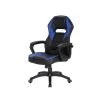 Mobili Rebecca Fauteuil Gamer Siège De Direction Noir Bleu Nylon Simili-Cuir