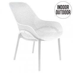 3S. X Home Fauteuil Intérieur Et Extérieur Blanc ONTARIO