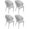 The Home Deco Factory Fauteuil Intérieur Extérieur En Polypropylène Alison (Lot De 4) Gri...