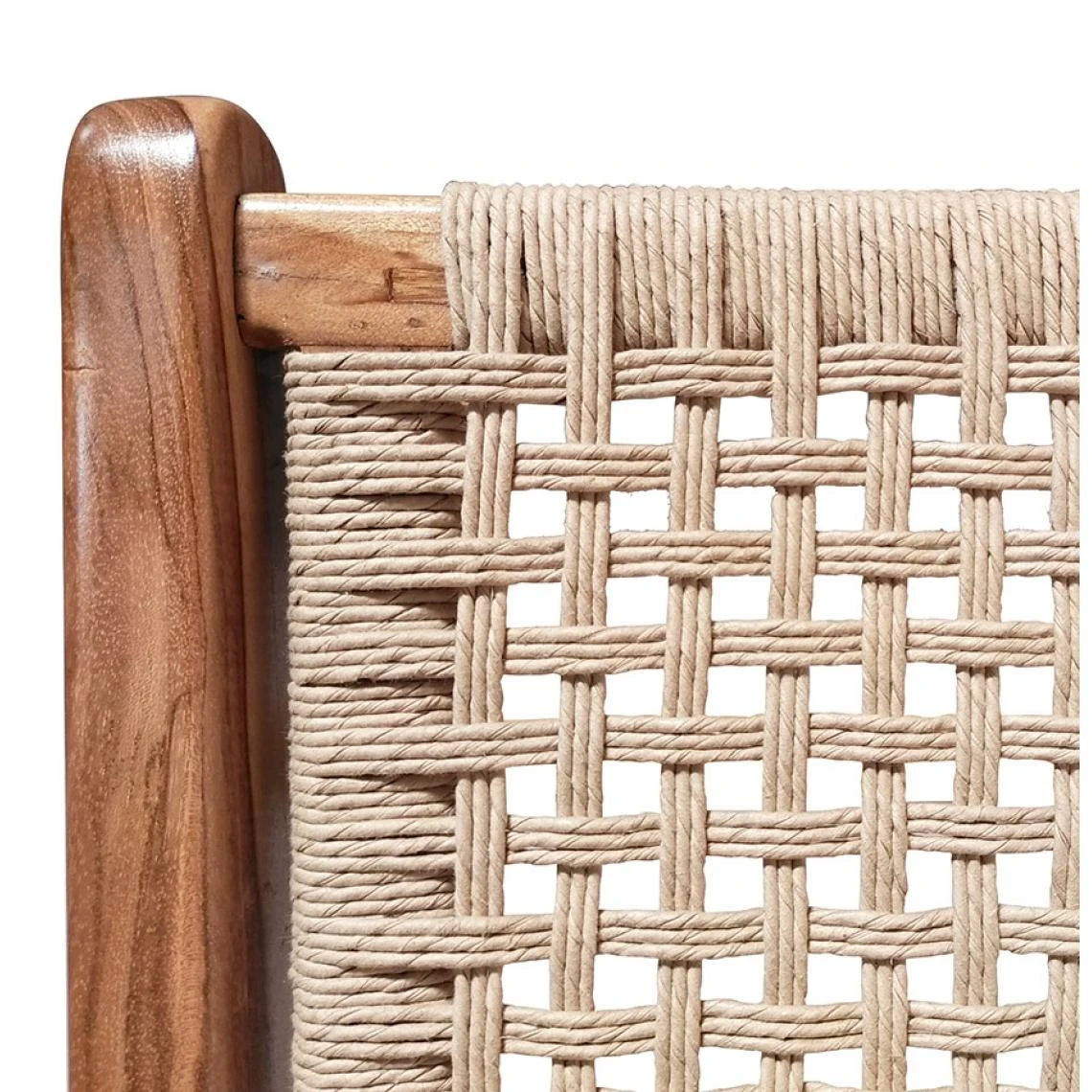 Alterego Fauteuil Lounge 'MARIANO' En Bois De Teck Et Corde Recyclé Naturel 5 Alterego Fauteuil Lounge 'MARIANO' En Bois De Teck Et Corde Recyclé Naturel – Image 5