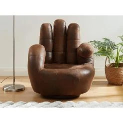 Vente-unique Fauteuil Main Pivotant CATCHY En Microfibre Vieillie -Magasin Joss & Main fauteuil main pivotant catchy en microfibre vieillie 7368176 18524804 1200x1200