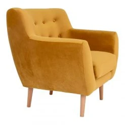 HOUSE NORDIC Fauteuil MONTE Jaune Moutarde -Magasin Joss & Main fauteuil monte jaune moutarde 1101535 3 1140x1140