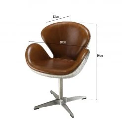 MACABANE Fauteuil Nevada Vintage Cuir Et Aluminium GASTON -Magasin Joss & Main fauteuil nevada vintage cuir et aluminium gaston 3357766 6183340 40 1140x1140