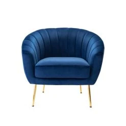 Vente-unique Fauteuil Cabriolet En Velours PABLITO - Bleu Roi -Magasin Joss & Main fauteuil pablito 11651698 30675288 1140x1140