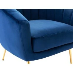 Vente-unique Fauteuil Cabriolet En Velours PABLITO - Bleu Roi -Magasin Joss & Main fauteuil pablito 11651698 30675292 1140x1140