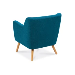 Idmarket Fauteuil Scandinave En Tissu Bleu Canard -Magasin Joss & Main fauteuil scandinave en tissu bleu canard 4