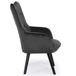 MENZZO Fauteuil Scandinave Klarys Velours Noir -Magasin Joss & Main fauteuil scandinave klarys velours noir 7928471 20052033 1200x1200