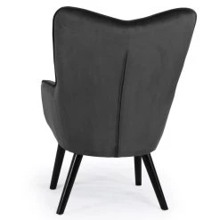 MENZZO Fauteuil Scandinave Klarys Velours Noir -Magasin Joss & Main fauteuil scandinave klarys velours noir 7928471 20052035 1200x1200