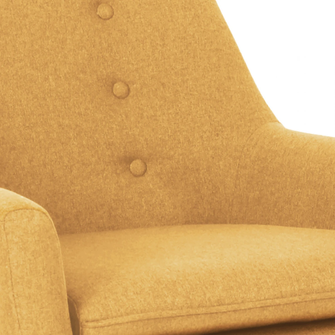 Idmarket Fauteuil Scandinave NAT En Tissu Jaune Moutarde 4 Idmarket Fauteuil Scandinave NAT En Tissu Jaune Moutarde – Image 4