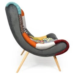 MENZZO Fauteuil Scandinave Romilly Tissu Patchwork -Magasin Joss & Main fauteuil scandinave romilly tissu patchwork 7928099 20050387 1200x1200