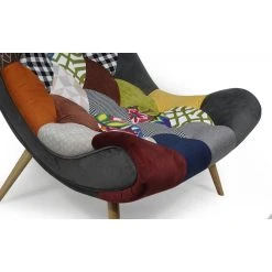 MENZZO Fauteuil Scandinave Romilly Tissu Patchwork -Magasin Joss & Main fauteuil scandinave romilly tissu patchwork 7928099 20050391 1200x1200