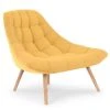 3S. X Home Lot De 2 Fauteuils Scandinaves Tissu Jaune COSAY