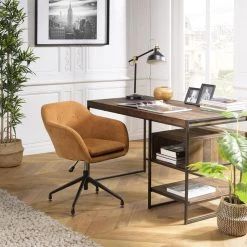 MACABANE Fauteuil Tissu Orange Avec Boutons Pieds Métal Noir -Magasin Joss & Main fauteuil tissu orange avec boutons pieds metal noir 3358728 6188098 98 1140x1140