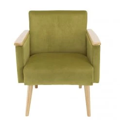 MACABANE Fauteuil Velours Vert Clair Pieds Et Accoudoirs Bois 12 MACABANE Fauteuil Velours Vert Clair Pieds Et Accoudoirs Bois -Magasin Joss & Main fauteuil velours vert clair pieds et accoudoirs bois 3357758 6183276 76 1140x1140