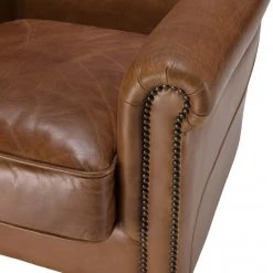 MACABANE Fauteuil Verone Vintage Cuir Pieds Bois Avec Roulettes GASTON -Magasin Joss & Main fauteuil verone vintage cuir pieds bois avec roulettes gaston 3357770 6183364 64 1140x1140