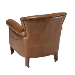 MACABANE Fauteuil Verone Vintage Cuir Pieds Bois Avec Roulettes GASTON -Magasin Joss & Main fauteuil verone vintage cuir pieds bois avec roulettes gaston 3357770 6183372 72 1140x1140