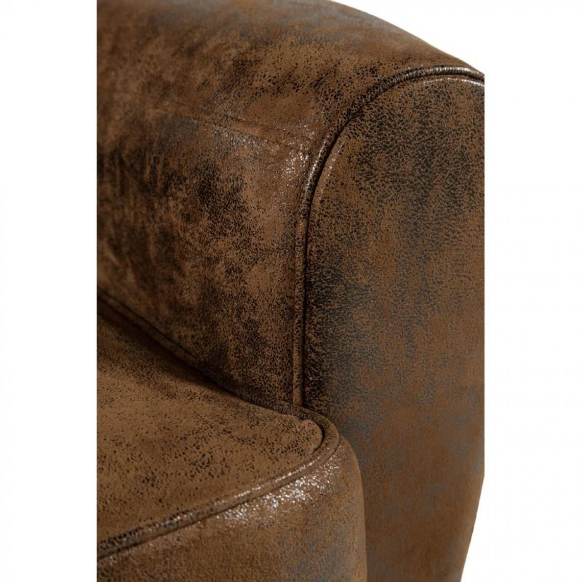 Time Fauteuil Vintage CLUB Tissu Microfibre Marron 3 Time Fauteuil Vintage CLUB Tissu Microfibre Marron – Image 3