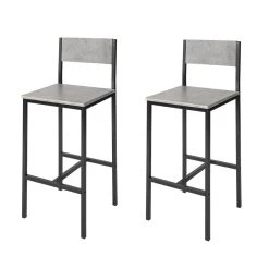 SoBuy FST53-HG X2 Lot De 2 Chaises Hautes Tabourets De Bar Cuisine Cha...