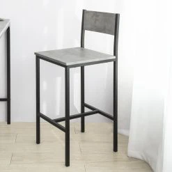 SoBuy FST53-HG X2 Lot De 2 Chaises Hautes Tabourets De Bar Cuisine Cha... -Magasin Joss & Main fst53 hg y001