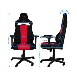 Nitro Concepts E250 Gaming Chair - Noir/Rouge -Magasin Joss & Main gagc 174 02