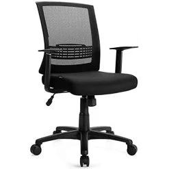 GIANTEX Chaise De Bureau Ergonomique Pivotante En Maille Avec Soutien ...