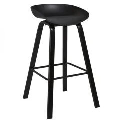 Altobuy GRANDAY - Lot De 4 Tabourets De Bar Noir Et Pieds Métal -Magasin Joss & Main granday lot de 4 tabourets de bar noir et pieds metal 12828188 34587154 1140x1140