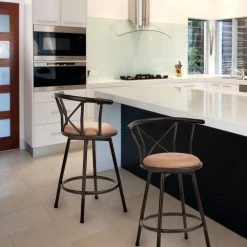 Easy Meuble Lot De 2 Tabourets De Bar Vintages Bruns Bas 9 Easy Meuble Lot De 2 Tabourets De Bar Vintages Bruns Bas -Magasin Joss & Main hailey 24 1500 1