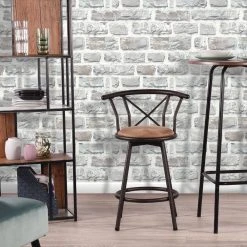 Easy Meuble Lot De 2 Tabourets De Bar Vintages Bruns Bas 6 Easy Meuble Lot De 2 Tabourets De Bar Vintages Bruns Bas -Magasin Joss & Main hailey 24 inch brown 0313340101001 1