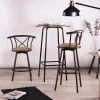 Easy Meuble Lot De 2 Tabourets De Bar Vintages Bruns Bas