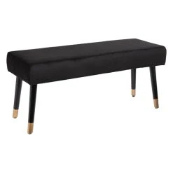 Atmosphera, Createur D'Interieur Banquette Velours Salon Noir - Atmosphera