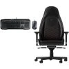 Noblechairs ICON - Noir/Rouge + Horde Gris + Burst Core Noire