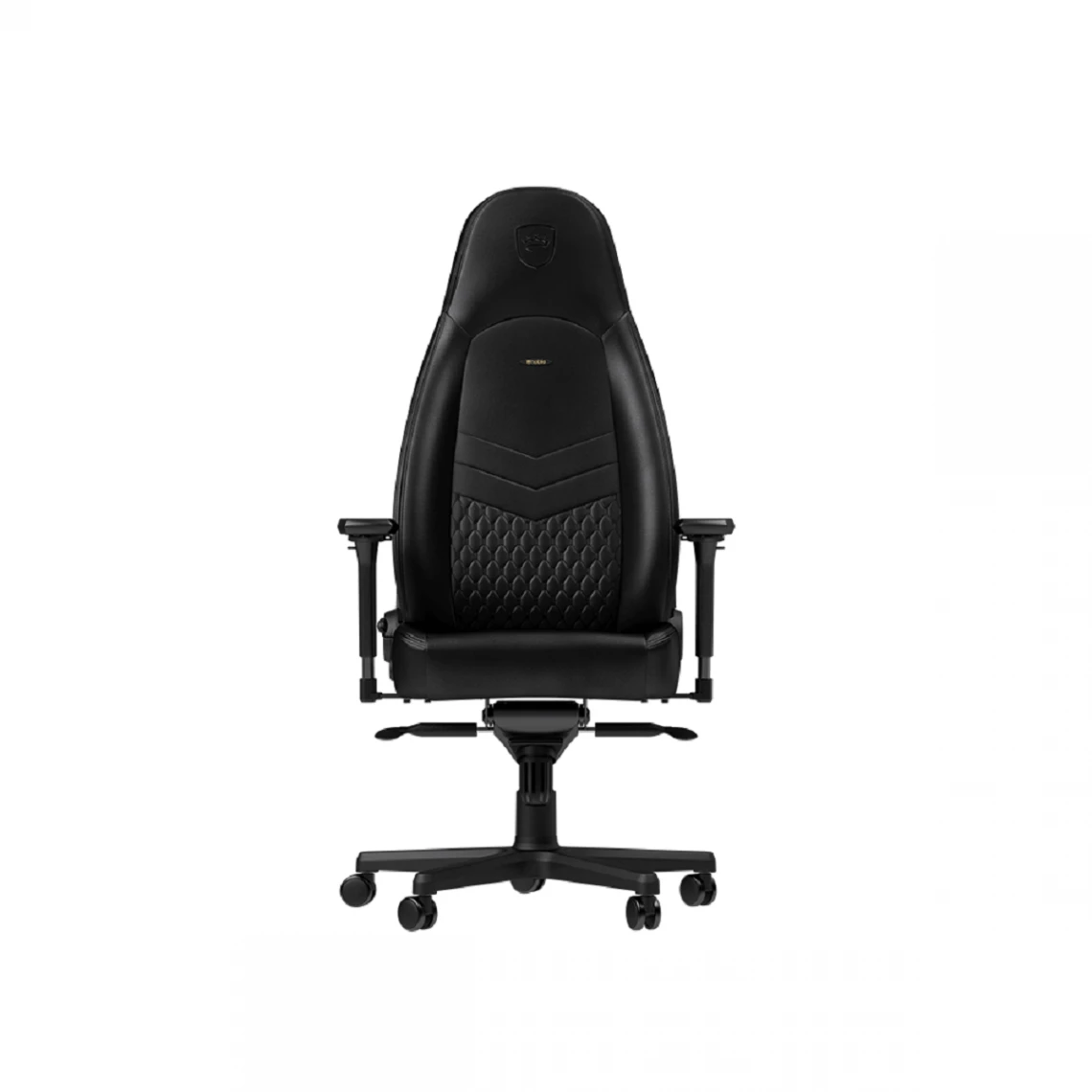 Noblechairs ICON - Vrai Cuir - Noir + Horde Gris + Burst Core Noire – Image 2
