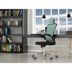 Hucoco JEANA - Fauteuil De Bureau Ergonomique - Hauteur Ajustable - Avec Acco... -Magasin Joss & Main jeana fauteuil de bureau ergonomique hauteur ajustable avec accoudoirs chaise de bureau pivotante bleu 9727960 25185506 1140x1140
