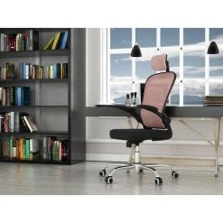 Hucoco JEANA - Fauteuil De Bureau Ergonomique - Hauteur Ajustable - Avec Acco... -Magasin Joss & Main jeana fauteuil de bureau ergonomique hauteur ajustable avec accoudoirs chaise de bureau pivotante rose 13616286 37458420 1140x1140