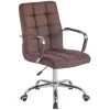 Icaverne Joli Chaise De Bureau Gamme Helsinki Tissu Couleur Marron