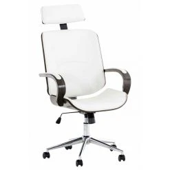 Icaverne Joli Chaise De Bureau Serie Tachkent Gris Couleur Blanc / Gris