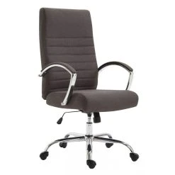 Icaverne Joli Chaise De Bureau Tissu Reference Dakar Couleur Gris Foncé