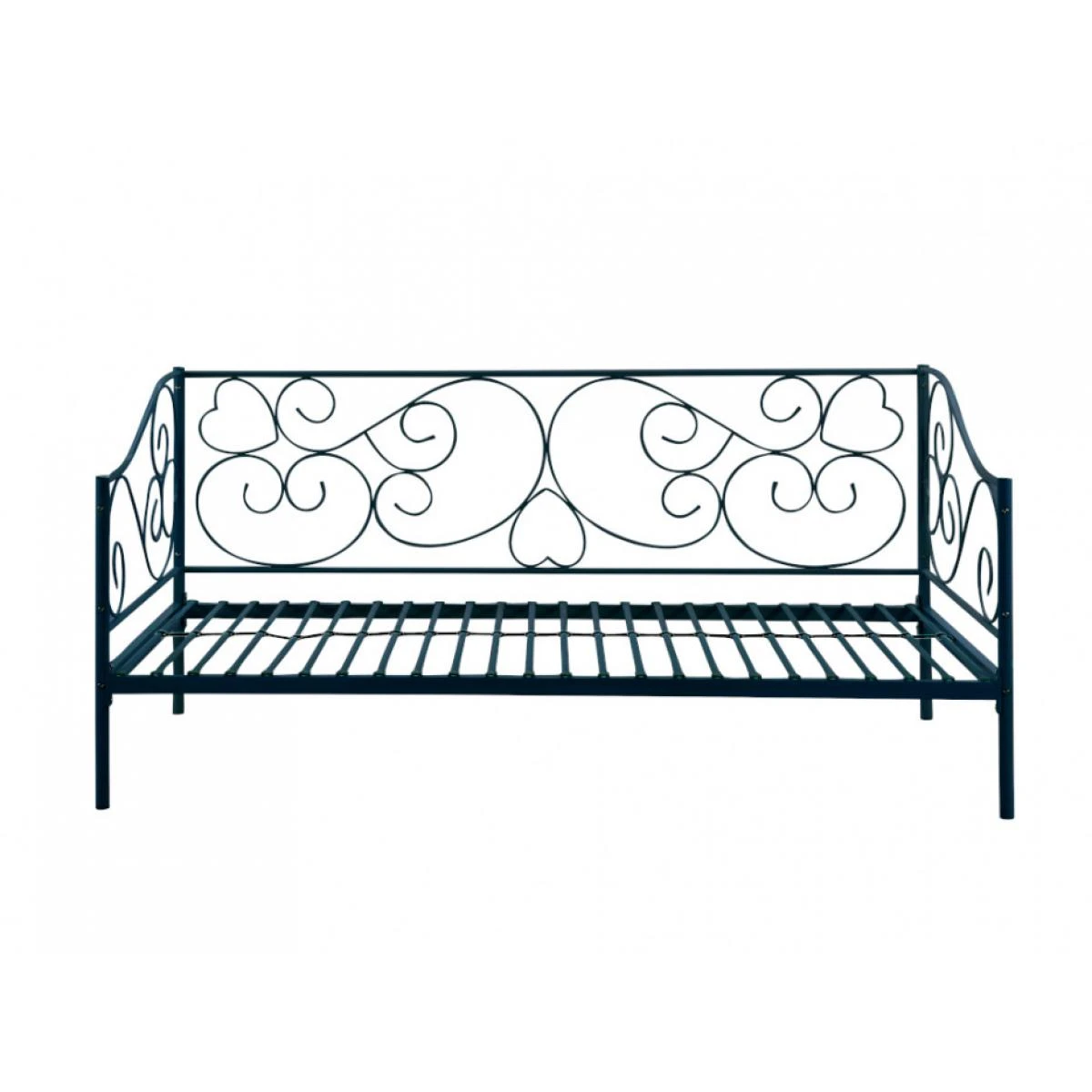 Vente-unique Lit Banquette VIVIAN - 90 X 200 Cm - Métal - Noir 4 Vente-unique Lit Banquette VIVIAN - 90 X 200 Cm - Métal - Noir – Image 4