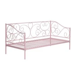 Vente-unique Lit Banquette VIVIAN - 90 X 200 Cm - Métal - Rose + Matelas -Magasin Joss & Main lit vivian 12235404 32528344 1140x1140