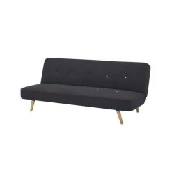 SANS MARQUE LOLA Clic Clac - Tissu Noir - Pieds Bois Naturel - L 180 X P 83 X H 78... -Magasin Joss & Main lola clic clac tissu noir pieds bois naturel l 180 x p 83 x h 78 cm 7699418 23225333 1140x1140