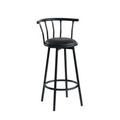 Baita Lot 4 Tabourets De Bar BISTROT De Couleur Noir Avec Assise En PU Noir -Magasin Joss & Main lot 4 tabourets de bar bistrot de couleur noir avec assise en pu noir 13775724 38064252 1140x1140