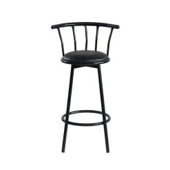 Baita Lot 4 Tabourets De Bar BISTROT De Couleur Noir Avec Assise En PU Noir -Magasin Joss & Main lot 4 tabourets de bar bistrot de couleur noir avec assise en pu noir 13775724 38064254 1140x1140