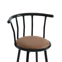 Baita Lot 4 Tabourets De Bar BISTROT Noirs Avec Assise Marron Hauteur D'assi... -Magasin Joss & Main lot 4 tabourets de bar bistrot noirs avec assise marron hauteur dassise 75 cm 13775728 38064276 1140x1140