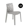 3S. X Home Lot De 2 Chaises Design Grise GRUYER