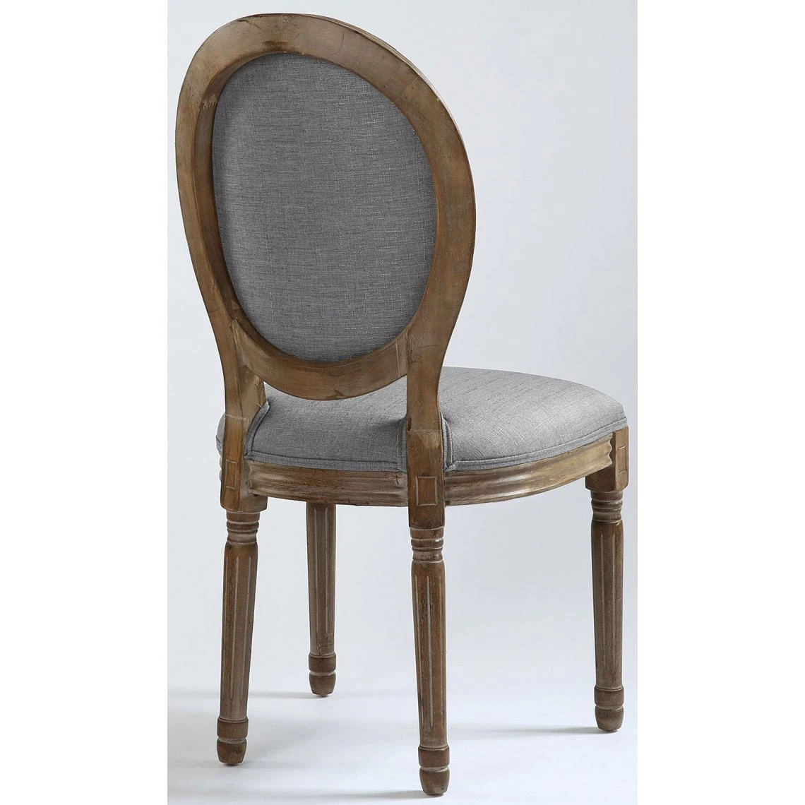 3S. X Home Lot De 2 Chaises Médaillon Tissu Marron Et Gris VERSAILLES 4 3S. X Home Lot De 2 Chaises Médaillon Tissu Marron Et Gris VERSAILLES – Image 4