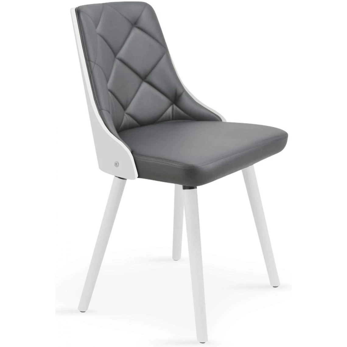 3S. X Home Lot De 2 Chaises Scandinave Blanc Et Gris HADRA 2 3S. X Home Lot De 2 Chaises Scandinave Blanc Et Gris HADRA – Image 2